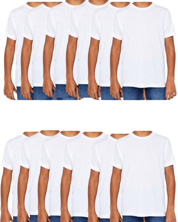 Youth Bulk 12 minimum Custom Sublimation White T- Shirt (Single-Sided Printing Same Design)