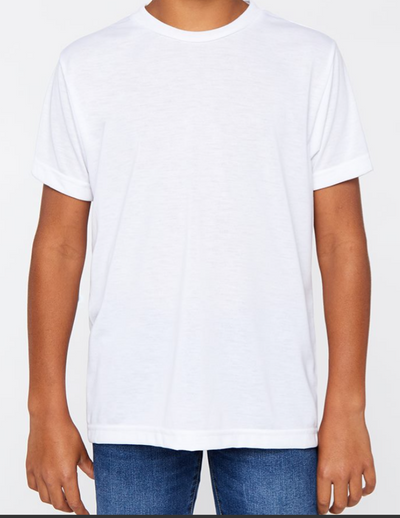 Youth Custom Sublimation White T- Shirt (Single-Sided Printing)